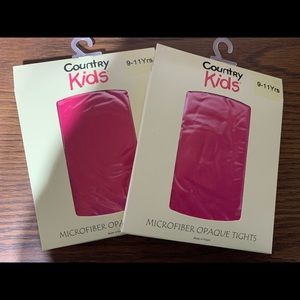 Girls Tights - Pink - 9-11yrs